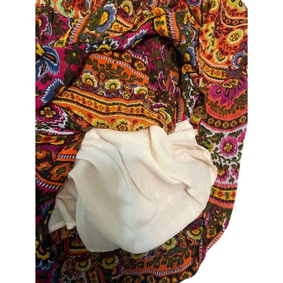 Anthropologie Akemi + Kin Red Orange Boho Maxi Dress Size 2Sleeveless Patterned - Picture 9 of 9